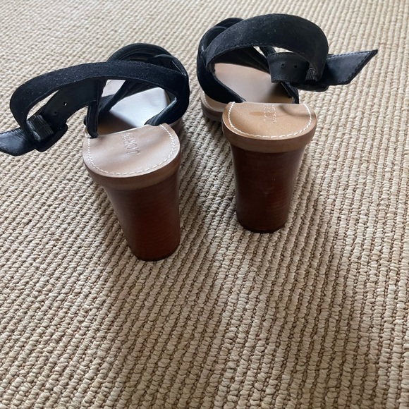 J. Crew Sandals with Black Suede Crisscross Straps - Picture 7 of 10